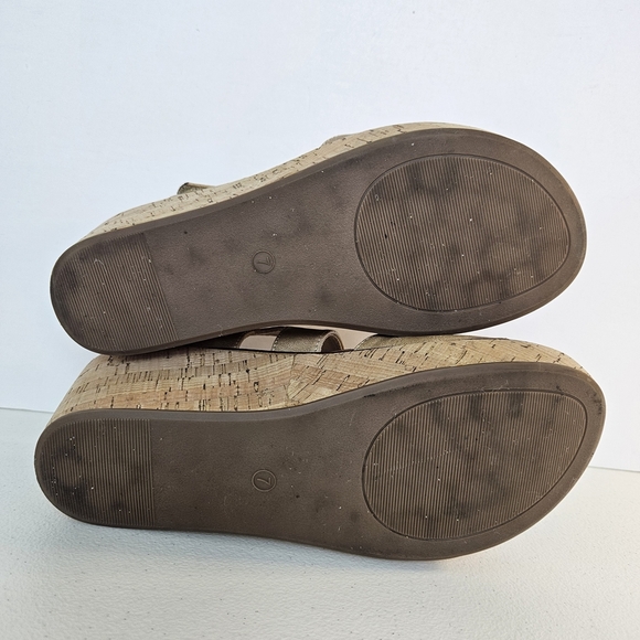 Corkys Footwear Five O'clock Somewhere 2.5 Inch Wedge Sandals Taupe Smooth 7 - Picture 8 of 10